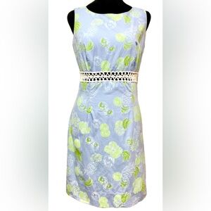 NWT Lilly Pulitzer adorable summer midi dress with open lace detail at waist